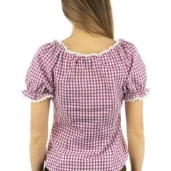 OS-Trachten Trachtenbluse Viwod In Dunkelrot -Dirndl Geschäft os trachten trachtenbluse viwod in dunkelrot 1