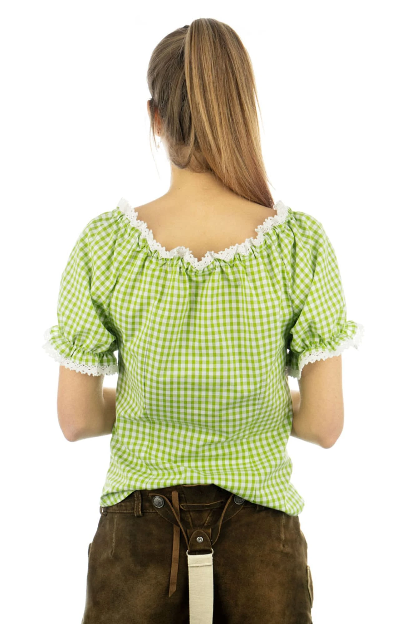 OS-Trachten Trachtenbluse Viwod In Giftgrün 4 OS-Trachten Trachtenbluse Viwod In Giftgrün – Bild 2