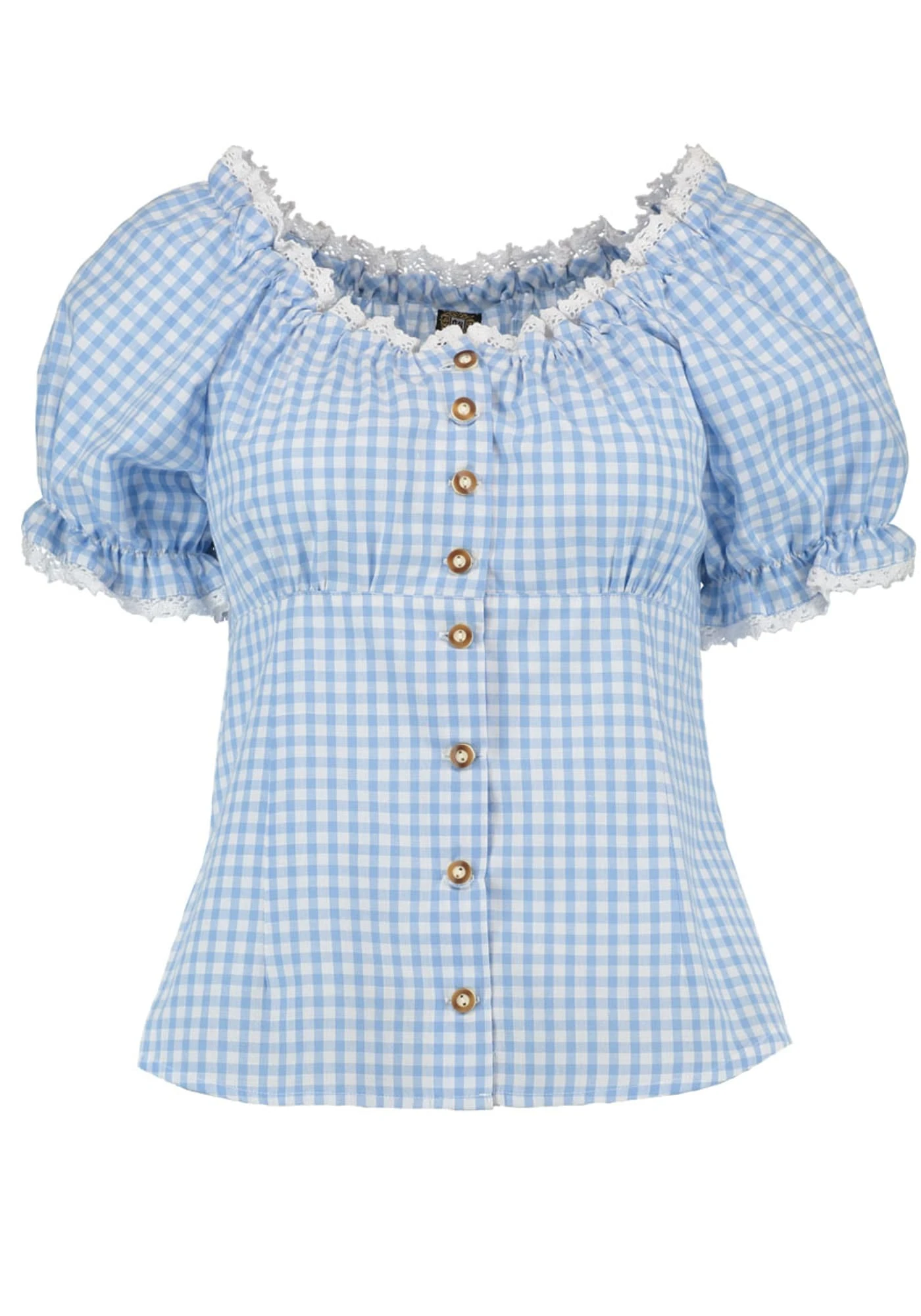 OS-Trachten Trachtenbluse Viwod In Hellblau/bleu 5 OS-Trachten Trachtenbluse Viwod In Hellblau/bleu – Bild 3