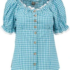 OS-Trachten Trachtenbluse Viwod In Türkis -Dirndl Geschäft os trachten trachtenbluse viwod in turkis 2