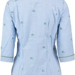 OS-Trachten Trachtenbluse Vosra In Hellblau/bleu -Dirndl Geschäft os trachten trachtenbluse vosra in hellblau bleu 1