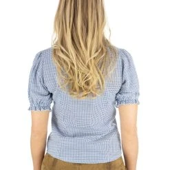 OS-Trachten Trachtenbluse Zamara In Kornblau -Dirndl Geschäft os trachten trachtenbluse zamara in kornblau 1