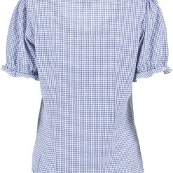 OS-Trachten Trachtenbluse Zamara In Kornblau -Dirndl Geschäft os trachten trachtenbluse zamara in kornblau 3