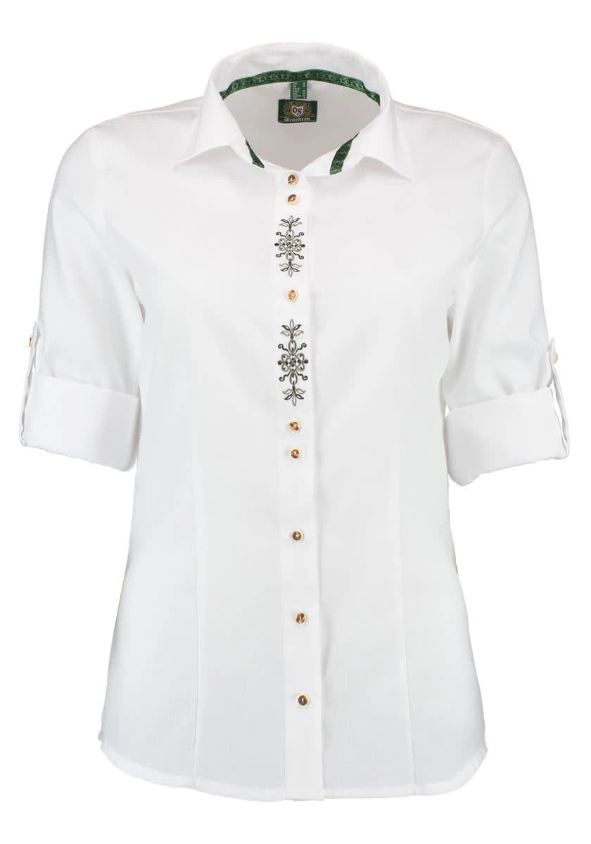 OS-Trachten Trachtenbluse Zifur In Weiß 5 OS-Trachten Trachtenbluse Zifur In Weiß – Bild 3