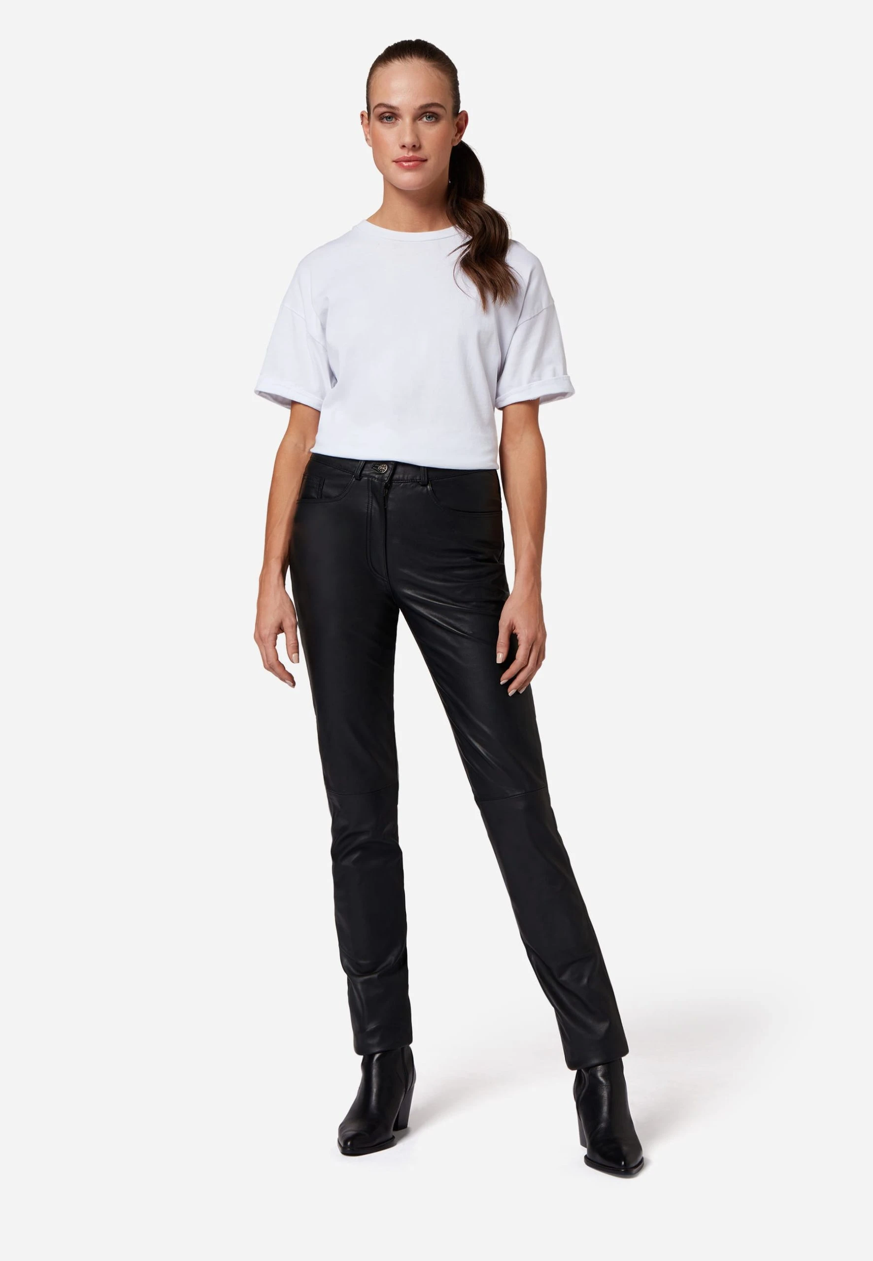 RICANO Lederhose 9809 In Schwarz 4 RICANO Lederhose 9809 In Schwarz – Bild 2