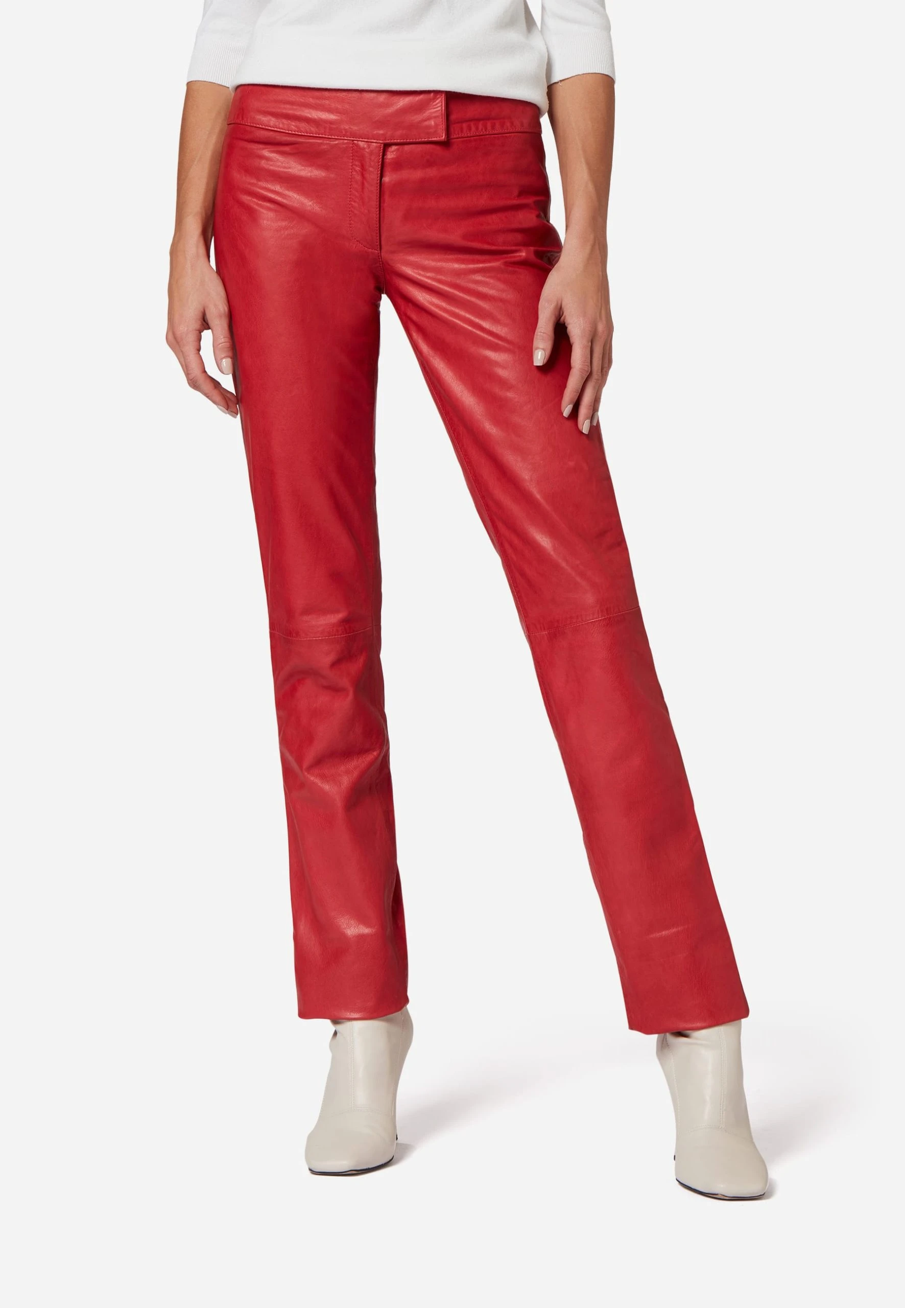 RICANO Lederhose Low Cut In Rot 3 RICANO Lederhose Low Cut In Rot