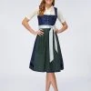 Schmuckstück By Alpenherz Dirndl "Antonia" In Dunkelblau/ Dunkelgrün -Dirndl Geschäft schmuckstuck by alpenherz dirndl antonia in dunkelblau dunkelgrun