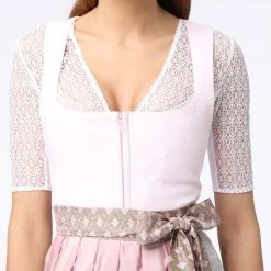 Schmuckstück By Alpenherz Dirndl In Rosé/ Hellgrau -Dirndl Geschäft schmuckstuck by alpenherz dirndl in rose hellgrau 2