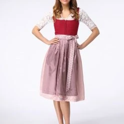 Schmuckstück By Alpenherz Dirndl In Rot/ Rosa