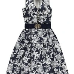 Schmuckstück By Alpenherz Trachtenkleid "Sarina" In Dunkelblau/ Weiß