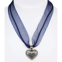 Schuhmacher Chiffonband 9631 Mit Herz, Marine