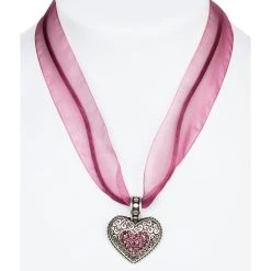 Schuhmacher Chiffonband 9631 Mit Herz, Pflaume