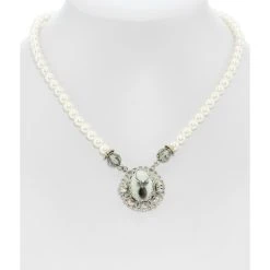 Schuhmacher Collier 1799 Blumenanhänger Hirsch