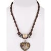 Schuhmacher Dirndlkette 12189 Kordel Mit Herz Hirschhorn Braun -Dirndl Geschäft schuhmacher dirndlkette 12189 kordel mit herz hirschhorn braun