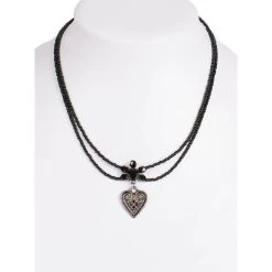 Schuhmacher Halskette 2 Reihig Aus Perlen, 13007 Schwarz