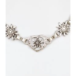 Schuhmacher Kordelkette K7002 Herz Und Edelweiss Beige