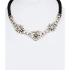 Schuhmacher Kordelkette K7002 Herz Und Edelweiss Schwarz -Dirndl Geschäft schuhmacher kordelkette k7002 herz und edelweiss schwarz