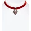 Schuhmacher Samtkette 2044 Mit Herz, Rot -Dirndl Geschäft schuhmacher samtkette 2044 mit herz rot