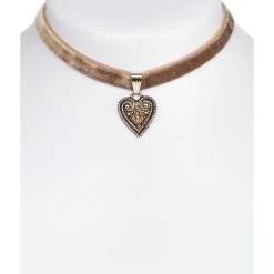Schuhmacher Samtkette 2044 Mit Herz, Taupe