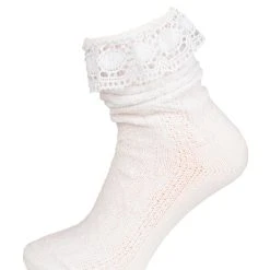 Schuhmacher Socke CS530 Mit Spitze Weiss