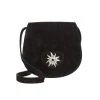 Schuhmacher Trachten Ledertasche TA30340 Herz Edelweiss, Schwarz -Dirndl Geschäft schuhmacher trachten ledertasche ta30340 herz edelweiss schwarz
