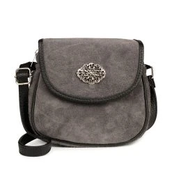 Schuhmacher Trachtentasche TA3000 Veloursleder, Grau