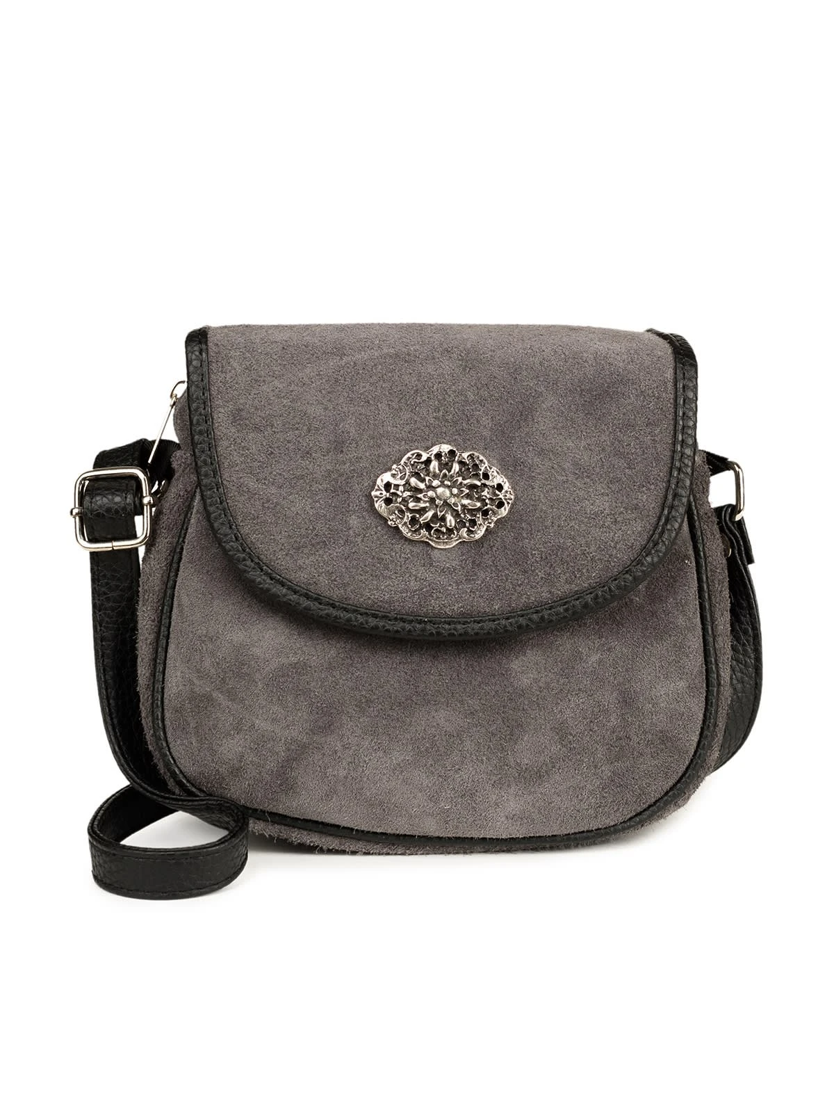 Schuhmacher Trachtentasche TA3000 Veloursleder, Grau 3 Schuhmacher Trachtentasche TA3000 Veloursleder, Grau