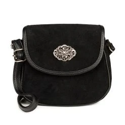Schuhmacher Trachtentasche TA3000 Veloursleder, Schwarz