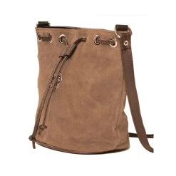 Schuhmacher Wildlederbeutel TA30210 Mit Metallherz, Grau Braun -Dirndl Geschäft schuhmacher wildlederbeutel ta30210 mit metallherz grau braun 2