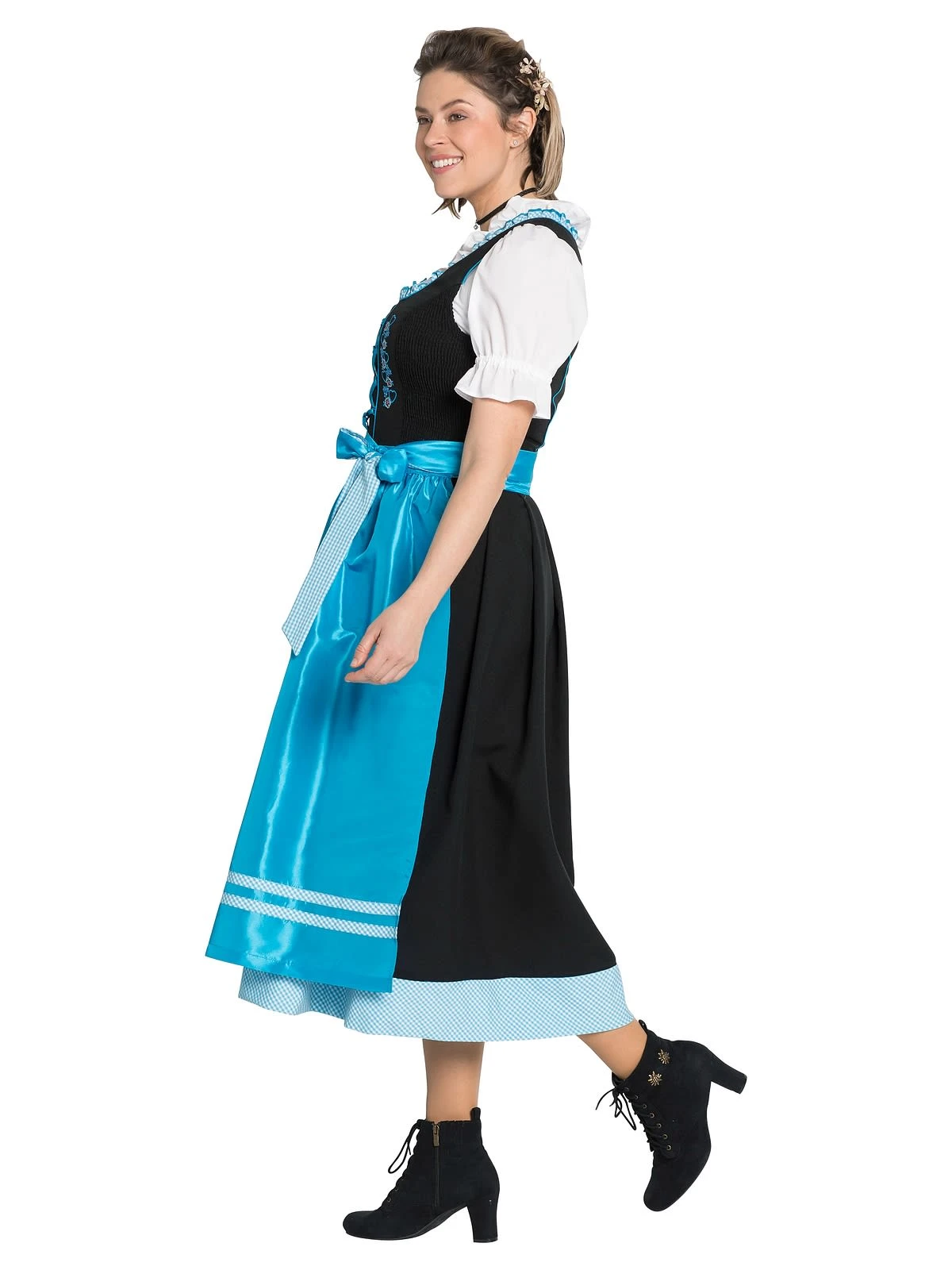 Sheego Dirndl In Schwarz-türkis 5 Sheego Dirndl In Schwarz-türkis – Bild 3