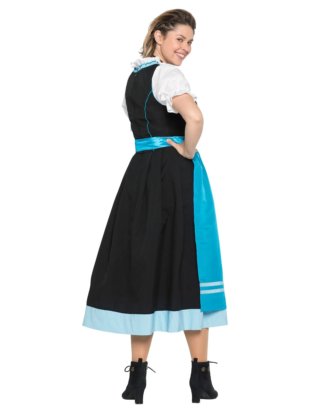 Sheego Dirndl In Schwarz-türkis 6 Sheego Dirndl In Schwarz-türkis – Bild 4