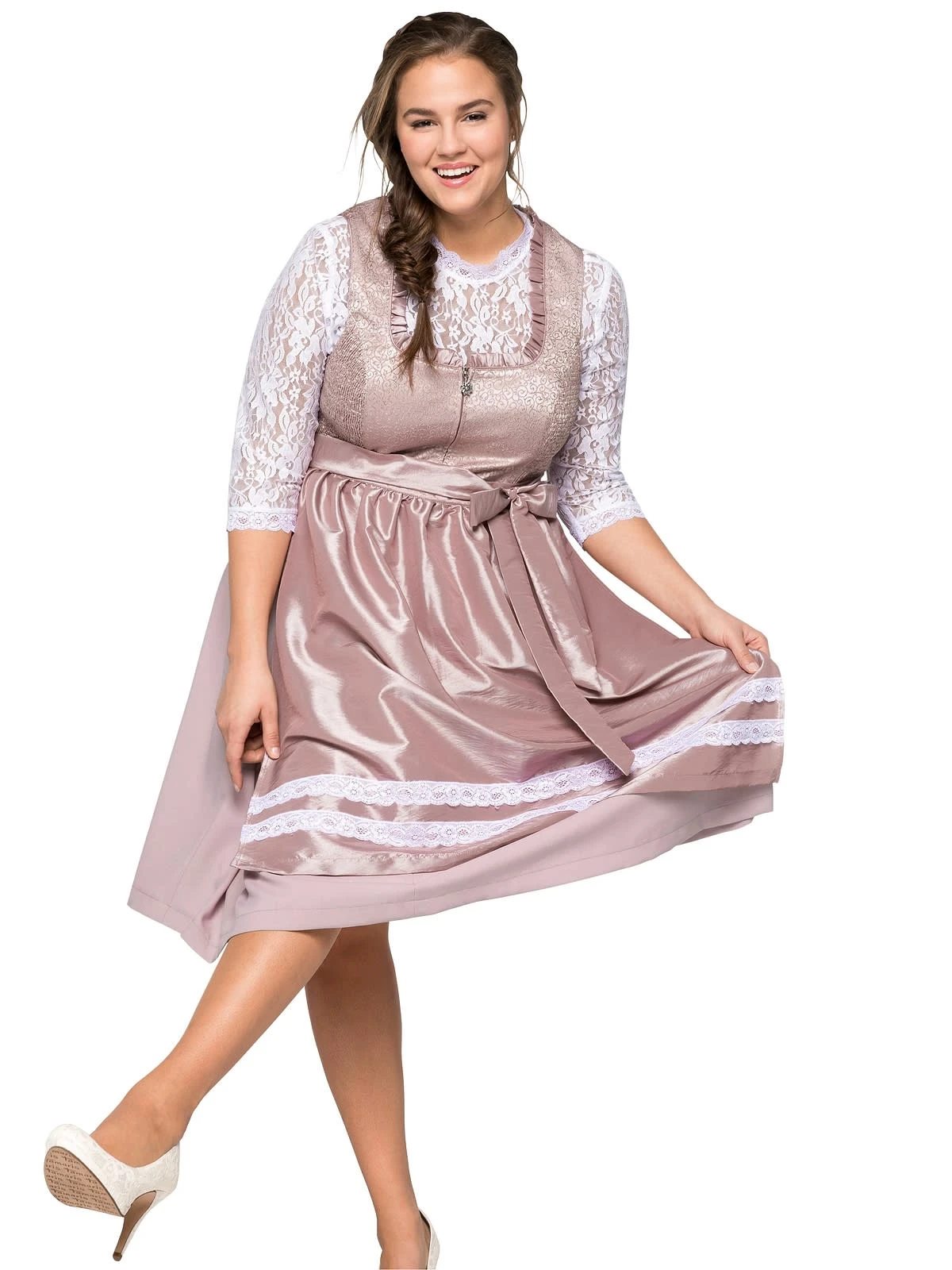 Sheego Dirndl In Zartrosa 6 Sheego Dirndl In Zartrosa – Bild 4