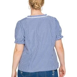 Sheego Trachtenbluse In Marine-weiß -Dirndl Geschäft sheego trachtenbluse in marine weiss 2