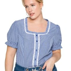 Sheego Trachtenbluse In Marine-weiß -Dirndl Geschäft sheego trachtenbluse in marine weiss 3