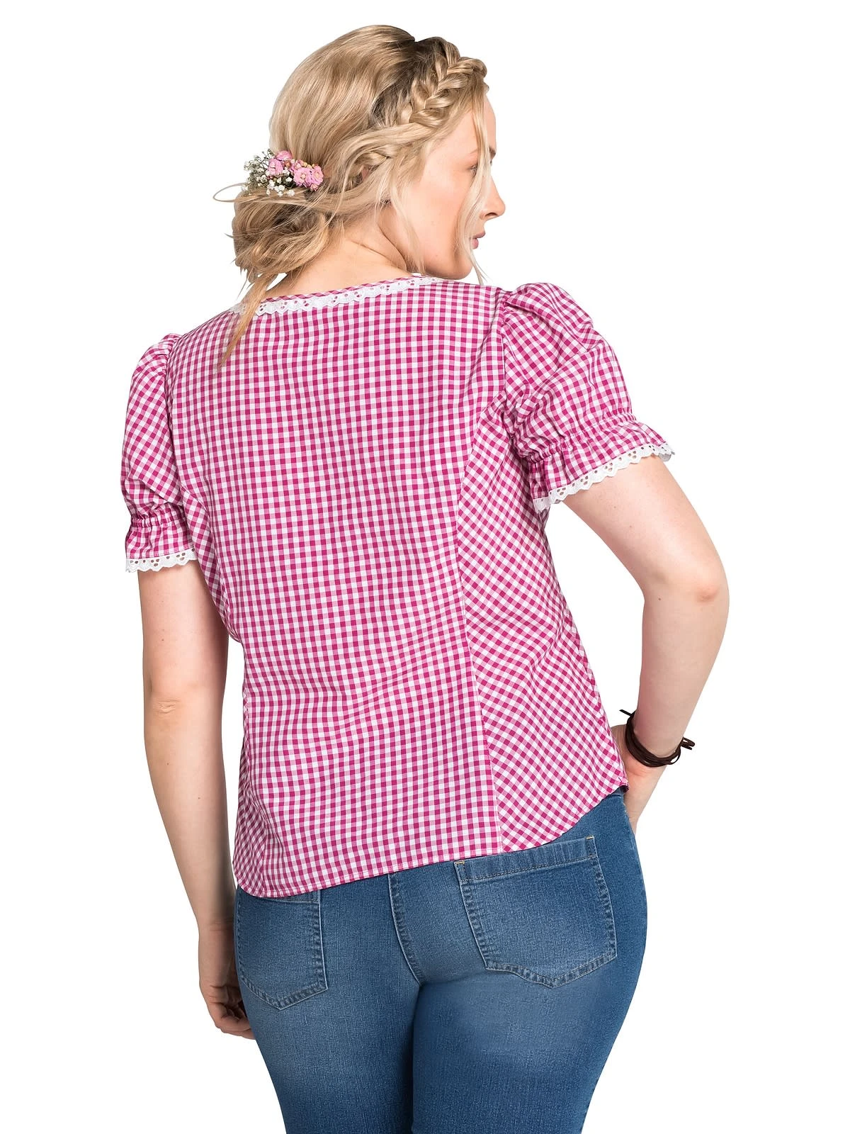 Sheego Trachtenbluse In Pink 6 Sheego Trachtenbluse In Pink – Bild 4