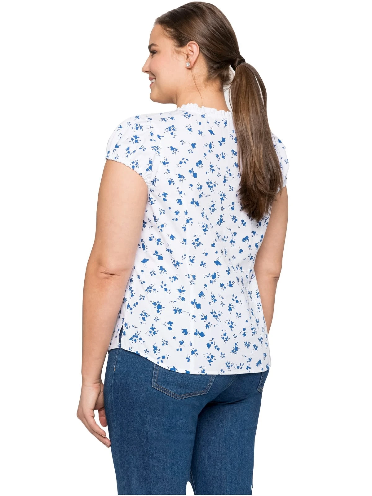 Sheego Trachtenbluse In Weiß Bedruckt 5 Sheego Trachtenbluse In Weiß Bedruckt – Bild 3