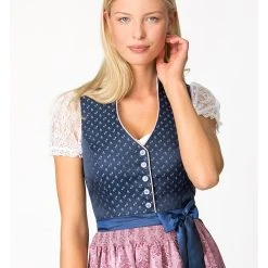 Stockerpoint Dirndl "Cynthia" In Dunkelblau/ Rosa -Dirndl Geschäft stockerpoint dirndl cynthia in dunkelblau rosa 3