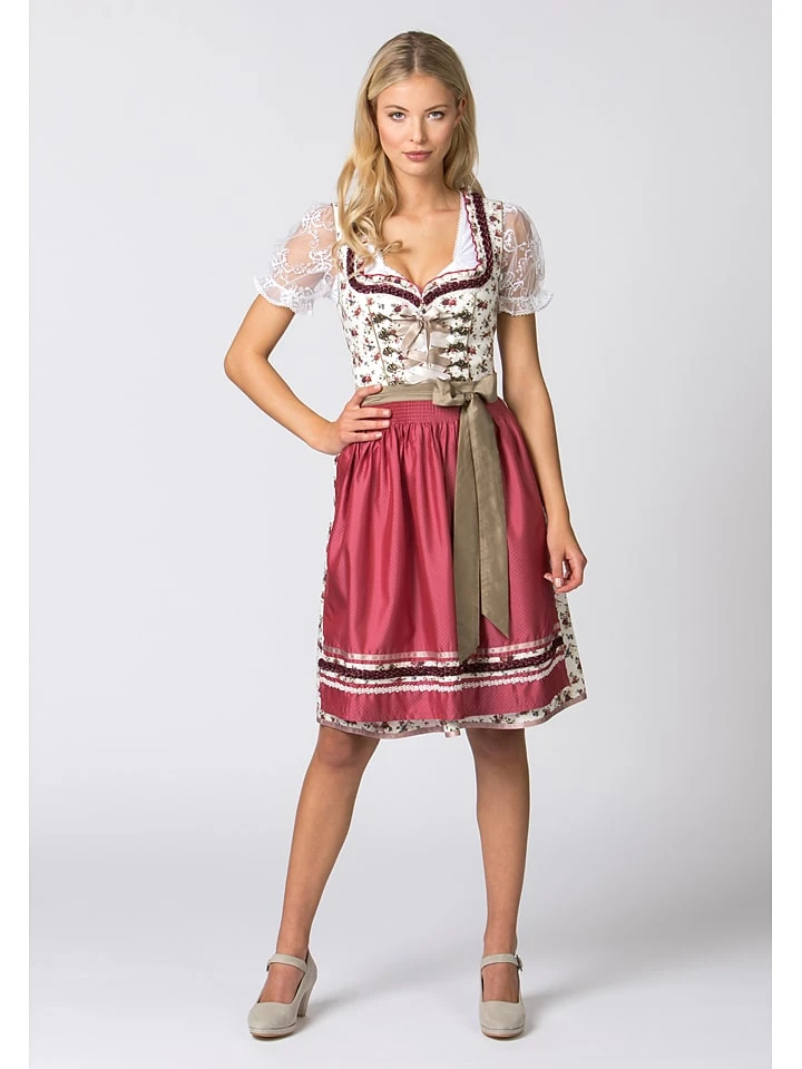 Stockerpoint Dirndl "Isadora" In Weiß/ Pink 4 Stockerpoint Dirndl "Isadora" In Weiß/ Pink – Bild 2