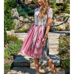 Stockerpoint Dirndl "Lilith" In Grau/ Rosa -Dirndl Geschäft stockerpoint dirndl lilith in grau rosa 6