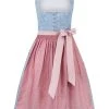 Stockerpoint Dirndl "Zora" In Hellblau/ Altrosa -Dirndl Geschäft stockerpoint dirndl zora in hellblau altrosa
