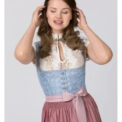 Stockerpoint Dirndl "Zora" In Hellblau/ Altrosa -Dirndl Geschäft stockerpoint dirndl zora in hellblau altrosa 4