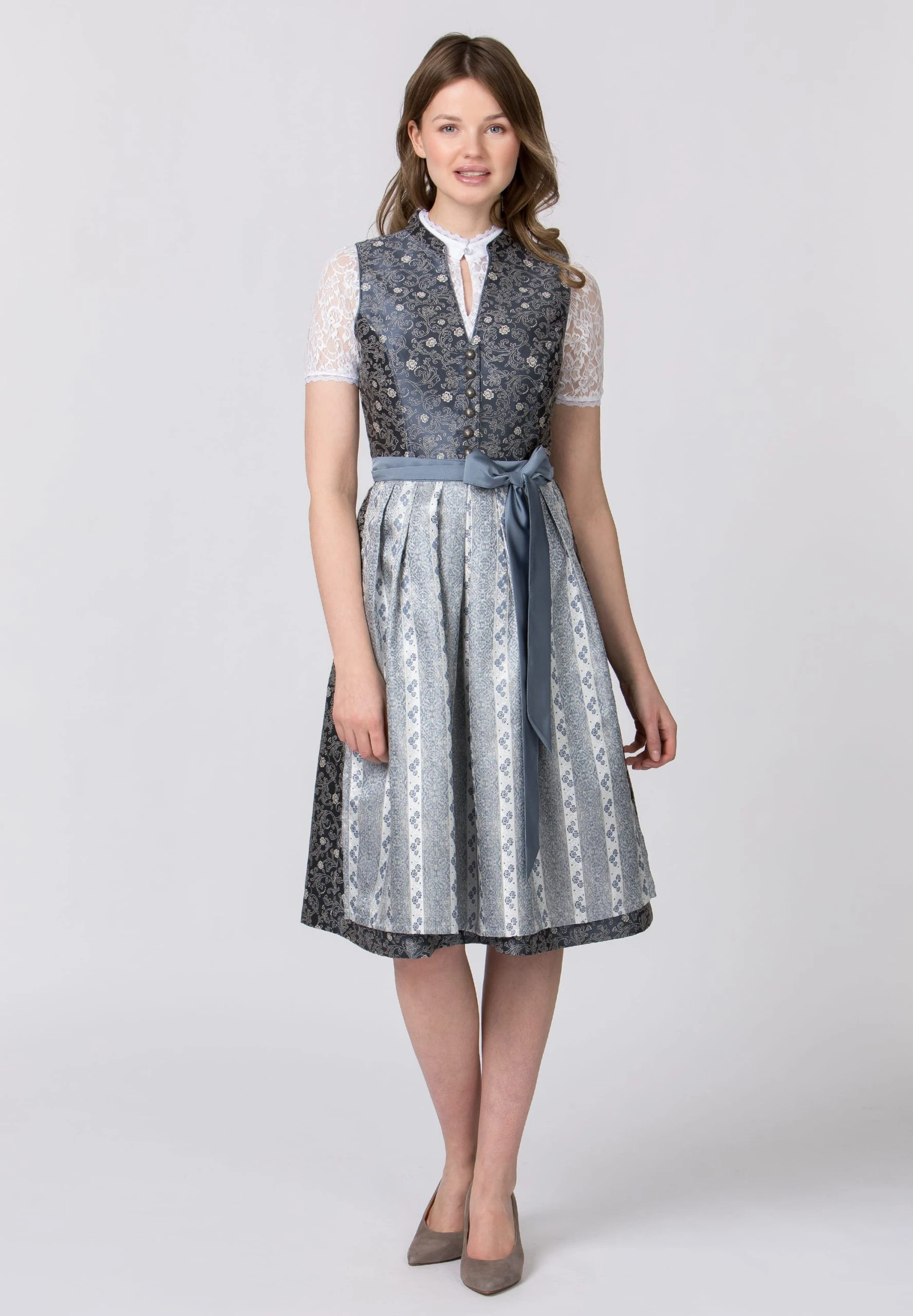 Stockerpoint Langes Dirndl "Kalea" In Blau 4 Stockerpoint Langes Dirndl "Kalea" In Blau – Bild 2