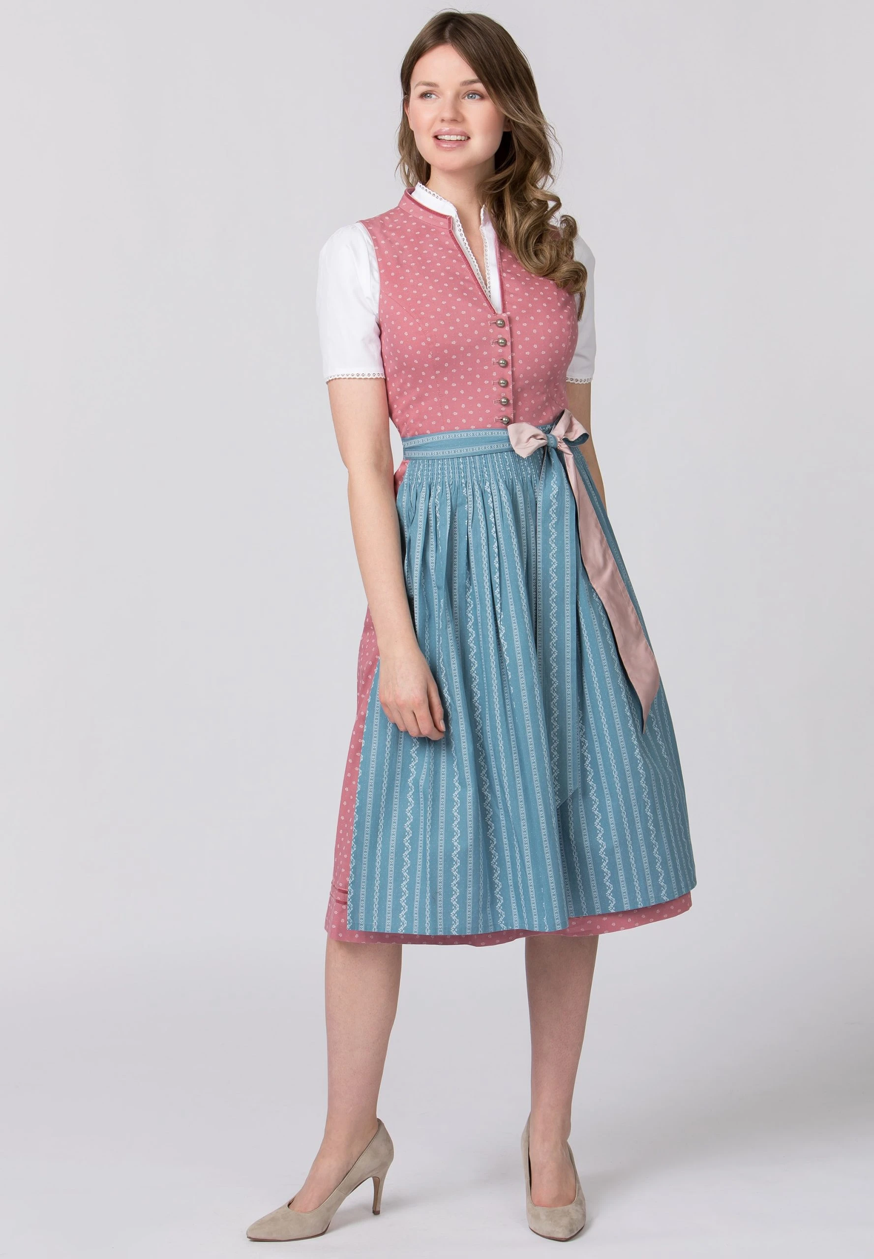 Stockerpoint Langes Dirndl " Luciana" In Koralle 4 Stockerpoint Langes Dirndl " Luciana" In Koralle – Bild 2