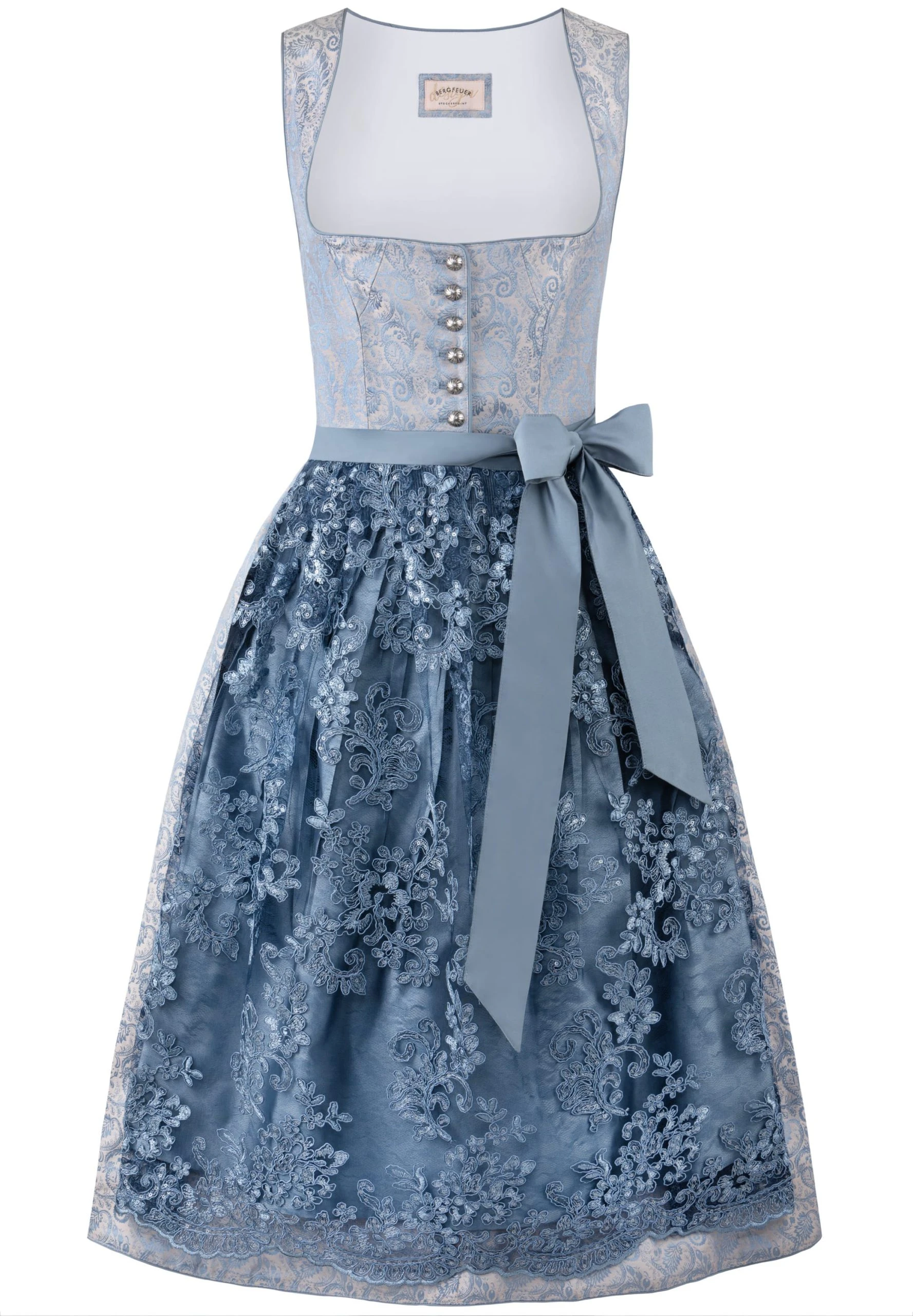 Stockerpoint Langes Dirndl "Sidonia" In Rauchblau 3 Stockerpoint Langes Dirndl "Sidonia" In Rauchblau