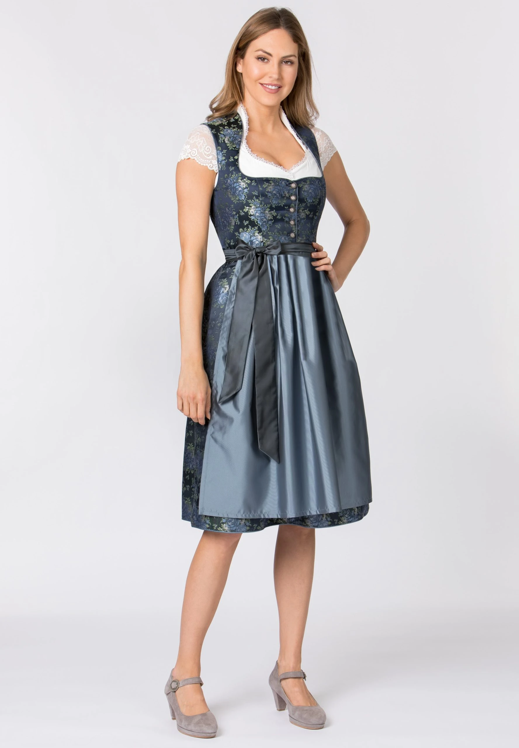Stockerpoint Langes Dirndl "Willow" In Blau 4 Stockerpoint Langes Dirndl "Willow" In Blau – Bild 2