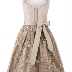 Stockerpoint Midi Dirndl "Adriene" In Taupe