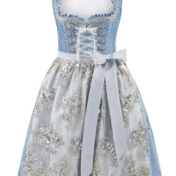 Stockerpoint Midi Dirndl "Anastasia" In Hellblau-silber
