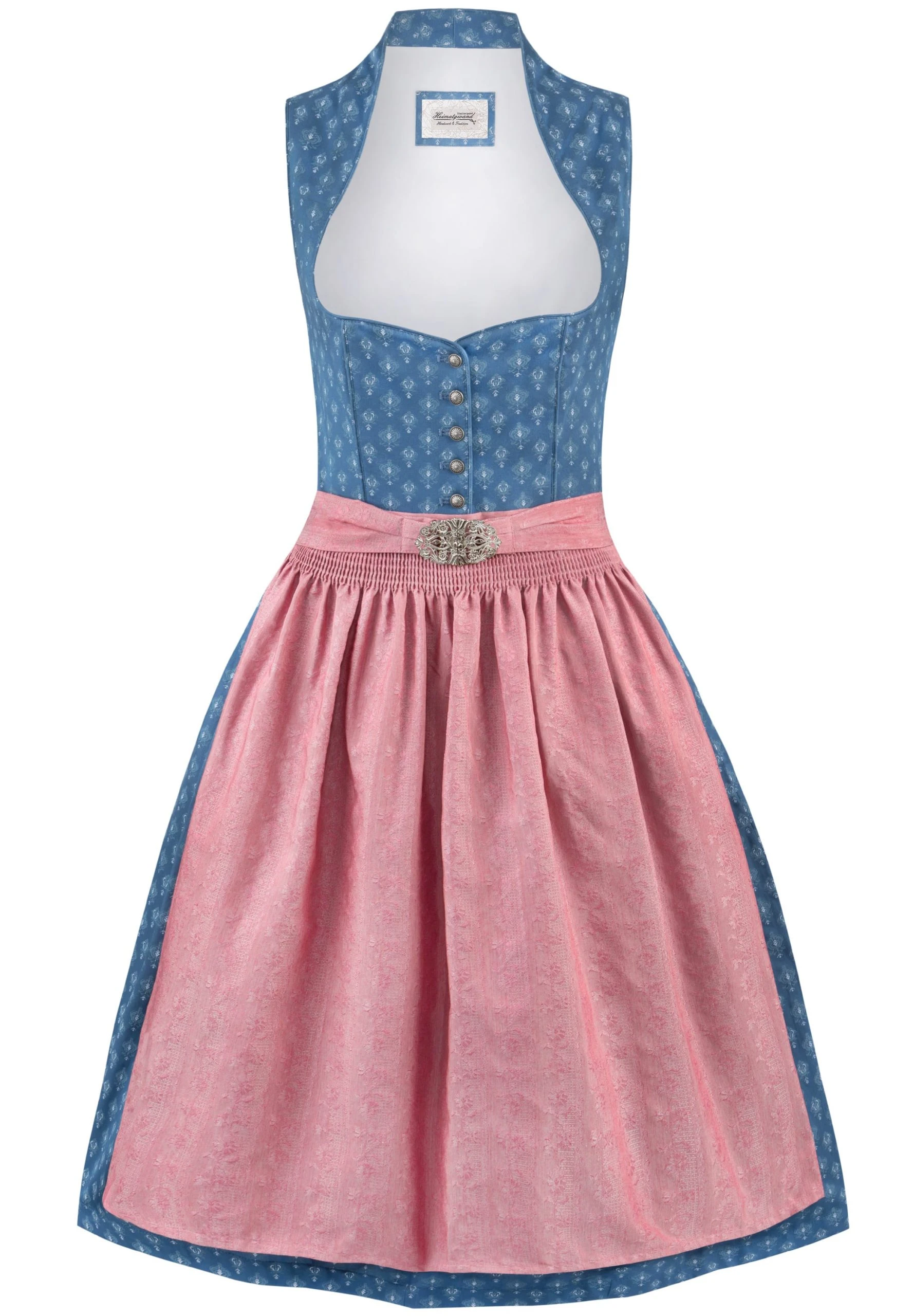 Stockerpoint Midi Dirndl "Coraline" In Blau-altrosa 3 Stockerpoint Midi Dirndl "Coraline" In Blau-altrosa