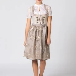 Stockerpoint Midi Dirndl "Elyse" In Taupe -Dirndl Geschäft stockerpoint midi dirndl elyse in taupe 1 scaled