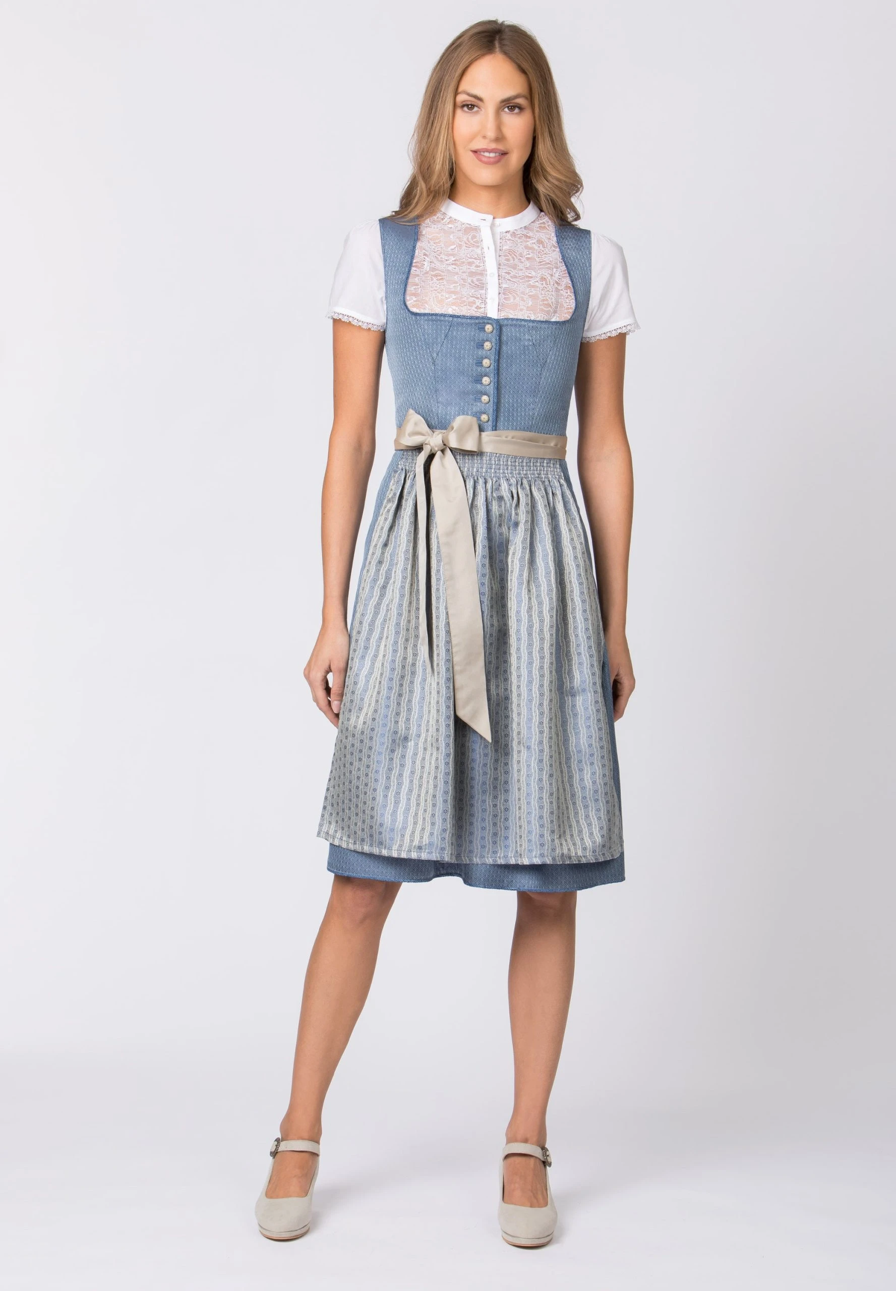 Stockerpoint Midi Dirndl "Irit" In Rauchblau 4 Stockerpoint Midi Dirndl "Irit" In Rauchblau – Bild 2